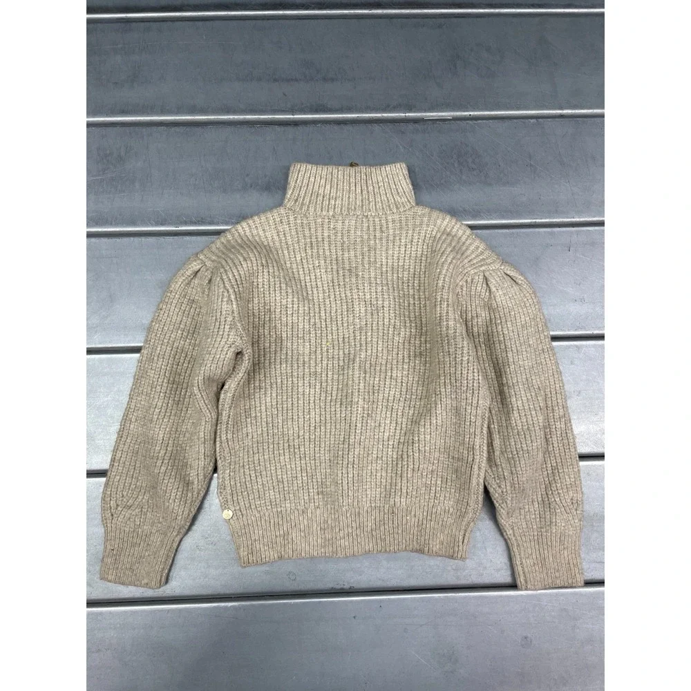 Scotch & Soda Balloon Sleeve Turtleneck Sweater Youth‎ Size 8 Beige Knit